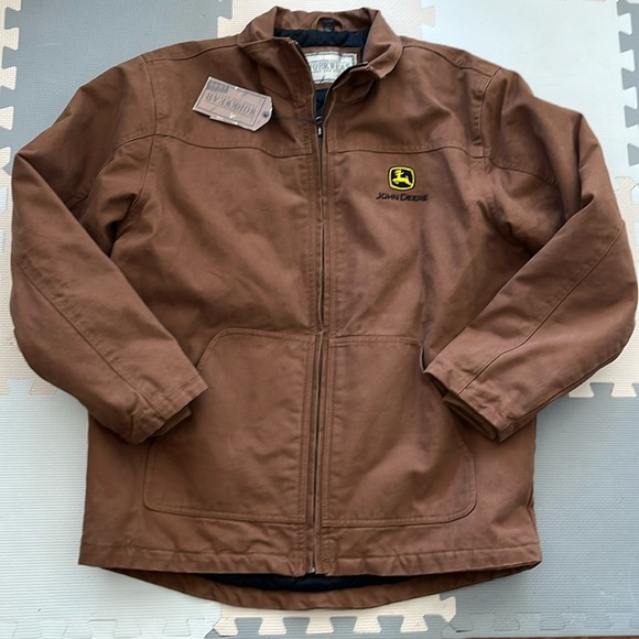 Destinations John Deere NEW Harvester Works Jacket Coat Size M Quilted Interior - Picture 1 of 11